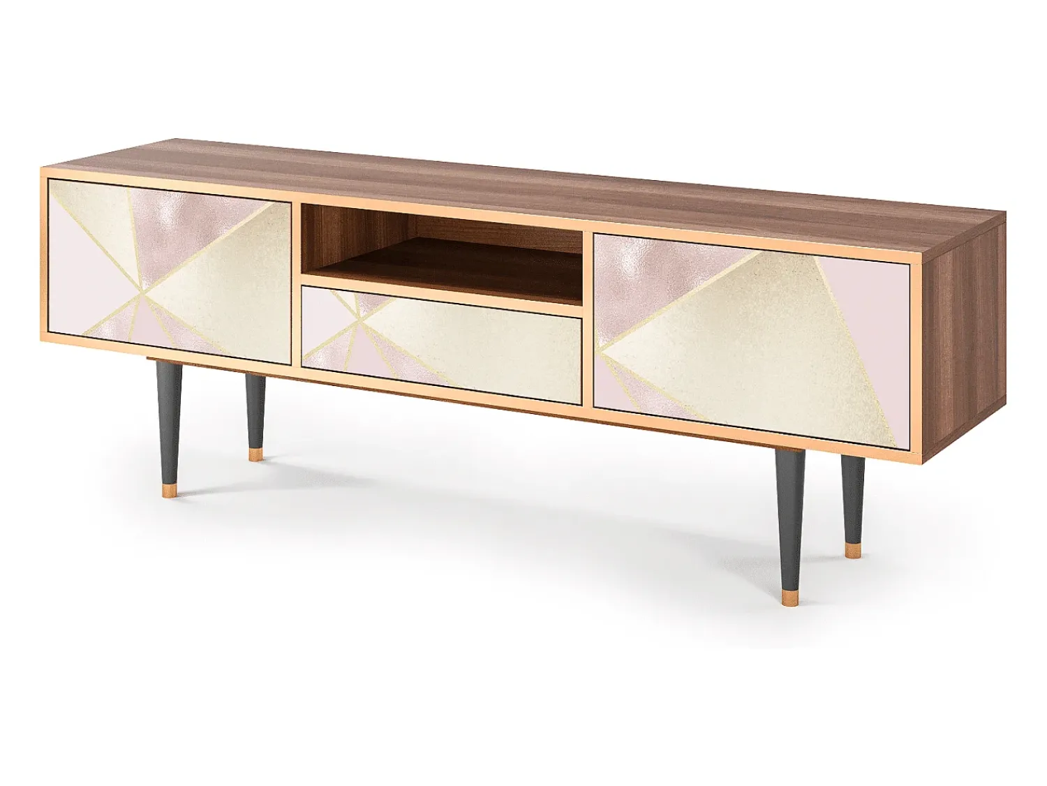 Clearance Mueble de TV - 170х59х41 cm - T6 - Cosmopolitan Diva, Nogueira Castanho