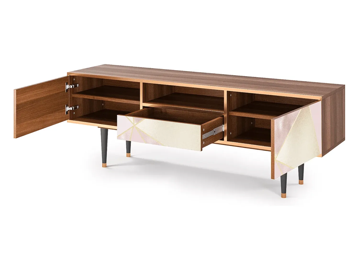 Clearance Mueble de TV - 170х59х41 cm - T6 - Cosmopolitan Diva, Nogueira Castanho