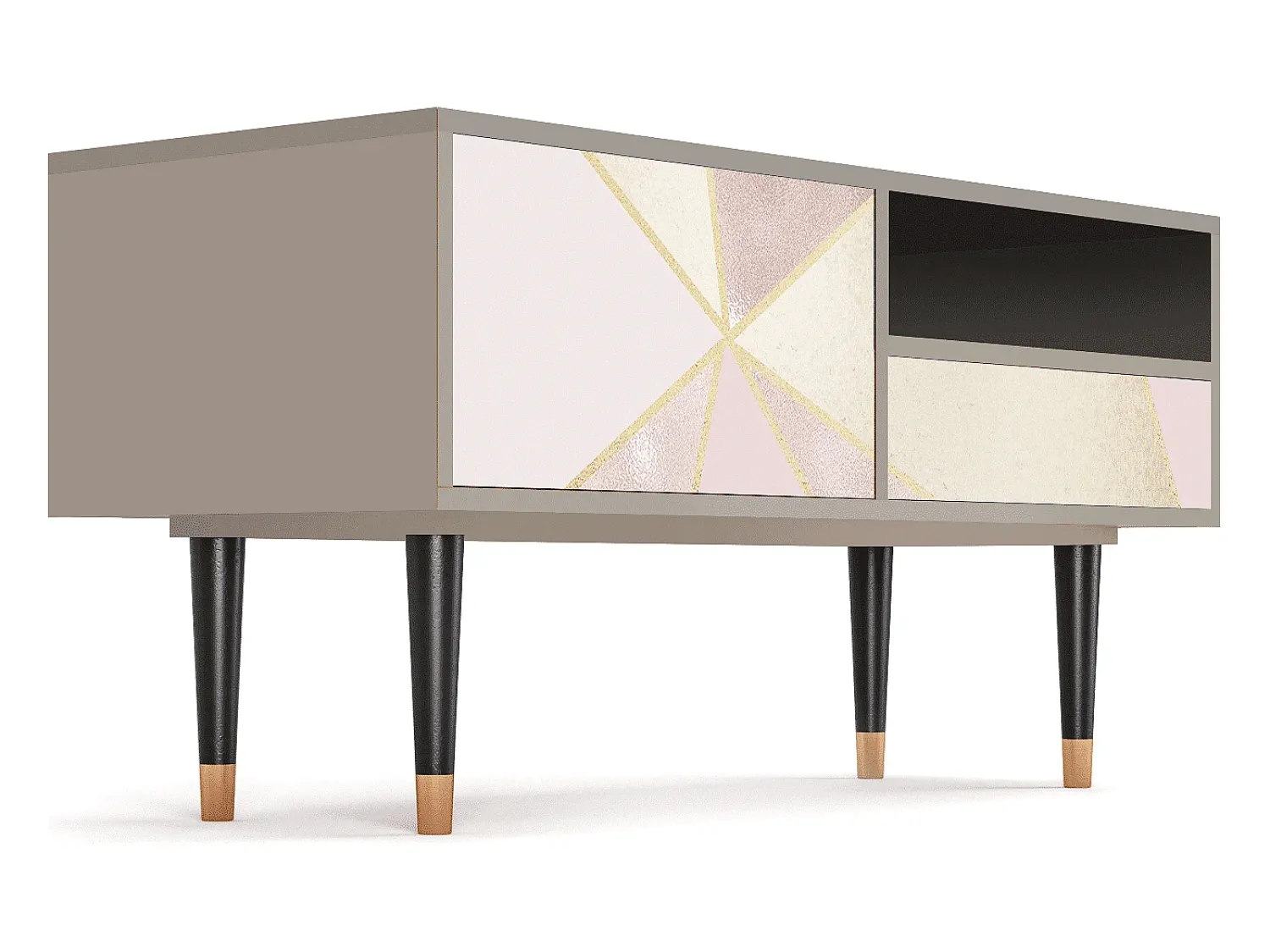 New Mueble de TV - 115х59х48 cm - T3 - Cosmopolitan Diva, Areia Bege