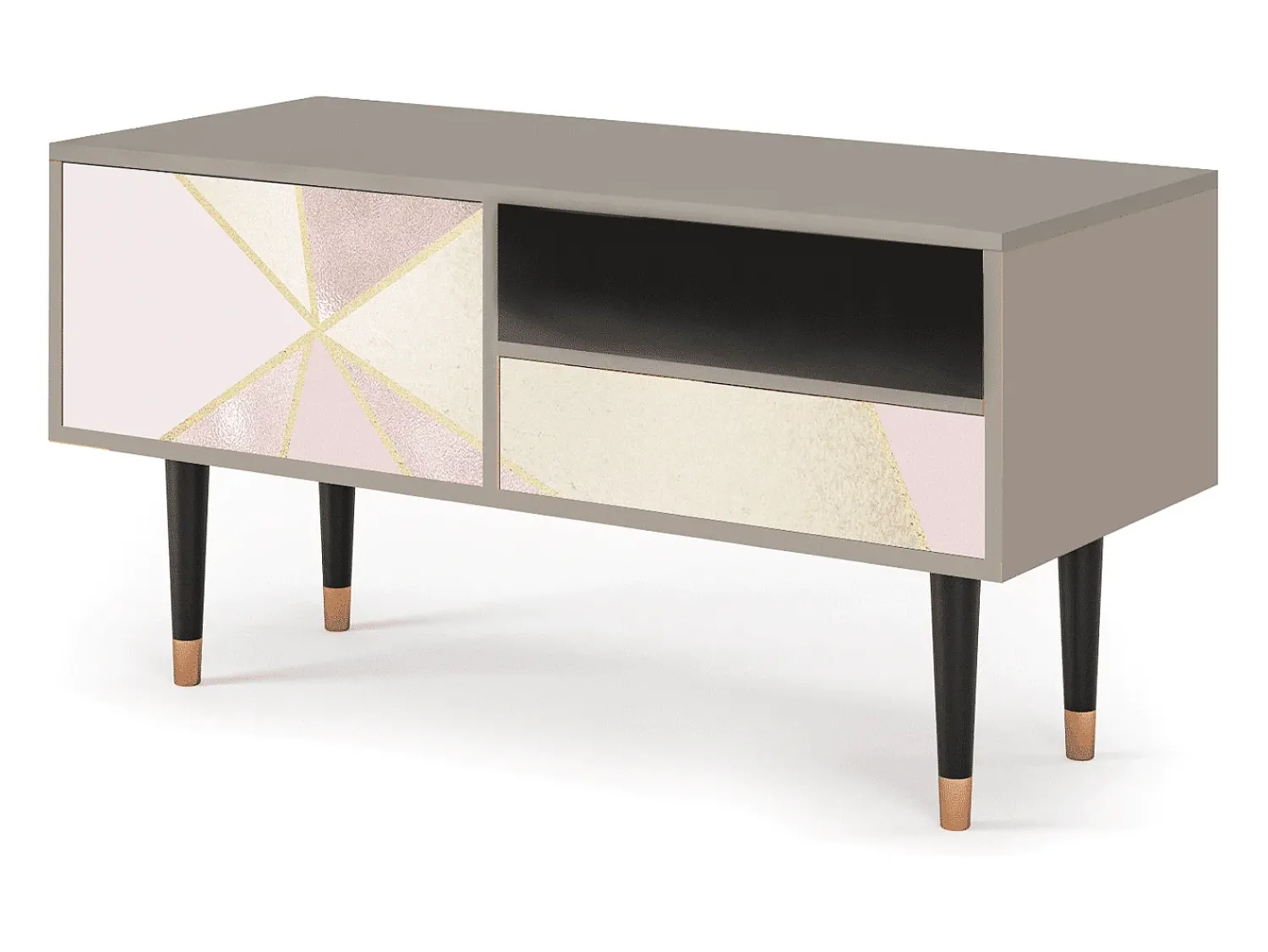 New Mueble de TV - 115х59х48 cm - T3 - Cosmopolitan Diva, Areia Bege