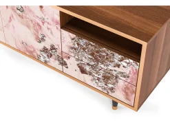 Móvel De Tv| Mueble de TV - 125х56х41 cm - T7 - Cotton Candy, Nogueira Castanho