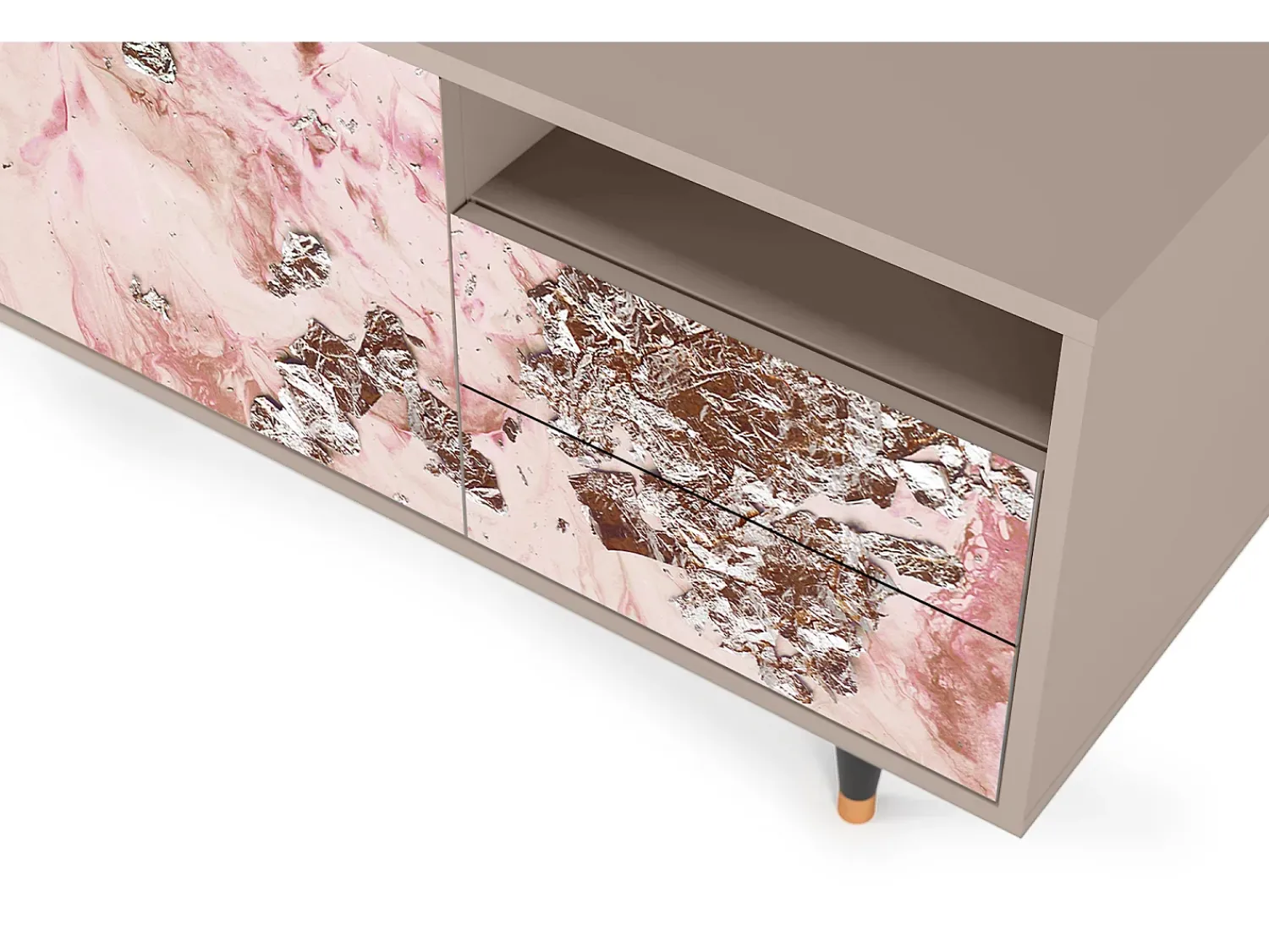 Mueble de TV - 125х56х41 cm - T7 - Cotton Candy, Latte^ Móvel De Tv