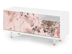 Mueble de TV - 125х56х41 cm - T7 - Cotton Candy, Branco^ Móvel De Tv