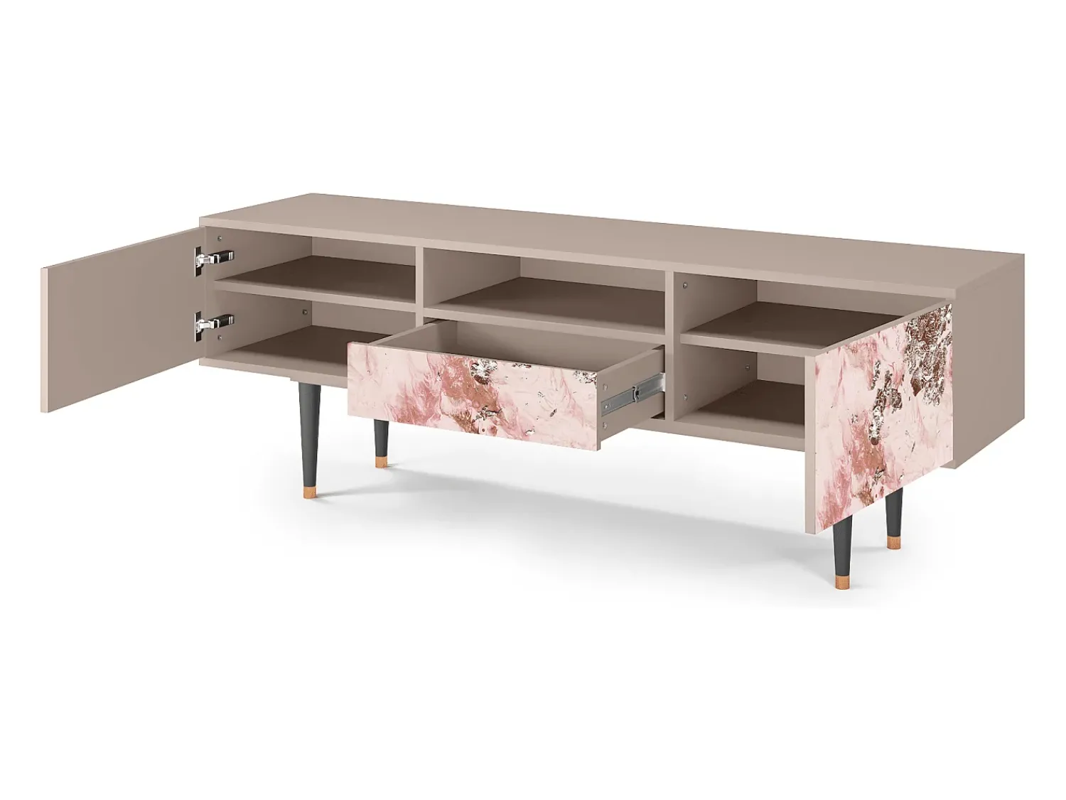 Mueble de TV - 170х59х41 cm - T6 - Cotton Candy, Latte^ Móvel De Tv