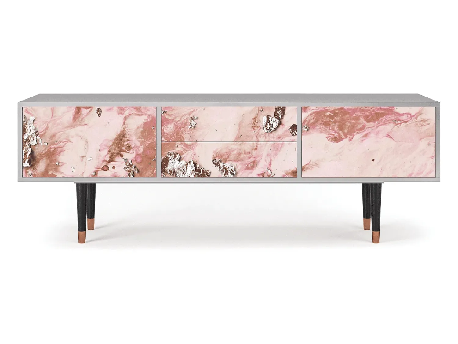 Móvel De Tv* Mueble de TV - 170х59х48 cm - T4 - Cotton Candy, Cinza Cinzento