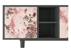 Móvel De Tv| Mueble de TV - 150х69х41 cm - T5 - Cotton Candy, Antracite Cinza antracite