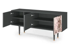 Móvel De Tv| Mueble de TV - 150х69х41 cm - T5 - Cotton Candy, Antracite Cinza antracite