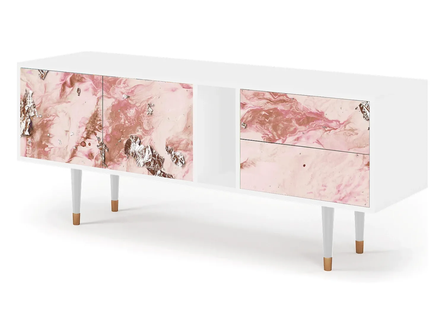 Móvel De Tv* Mueble de TV - 170х69х48 cm - T1 - Cotton Candy, Branco Bege