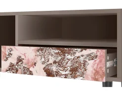 Móvel De Tv| Mueble de TV - 115х59х48 cm - T3 - Cotton Candy, Latte Bege