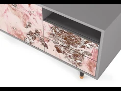 Mueble de TV - 125х56х41 cm - T7 - Cotton Candy, Cinza Cinzento