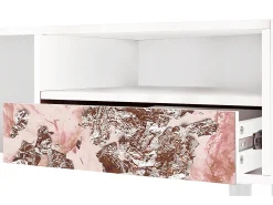 Móvel De Tv* Mueble de TV - 115х59х48 cm - T3 - Cotton Candy, Branco Bege