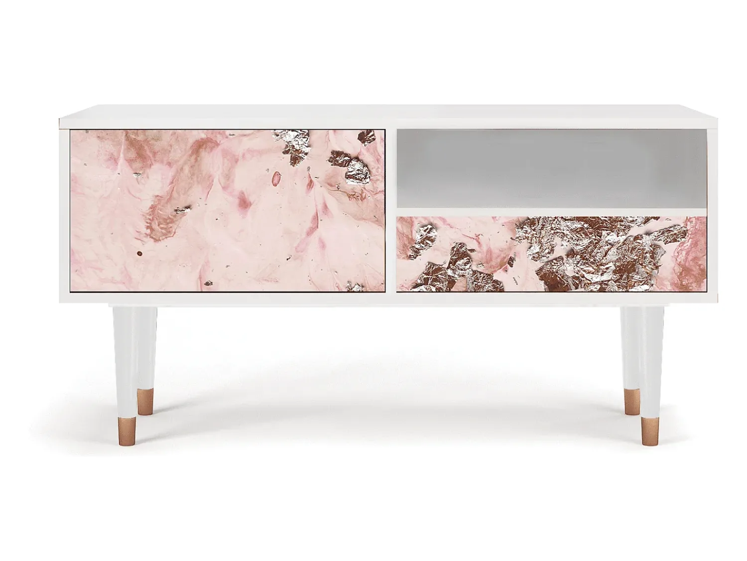 Móvel De Tv* Mueble de TV - 115х59х48 cm - T3 - Cotton Candy, Branco Bege