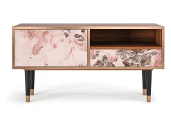 Móvel De Tv| Mueble de TV - 115х59х48 cm - T3 - Cotton Candy, Nogueira Castanho