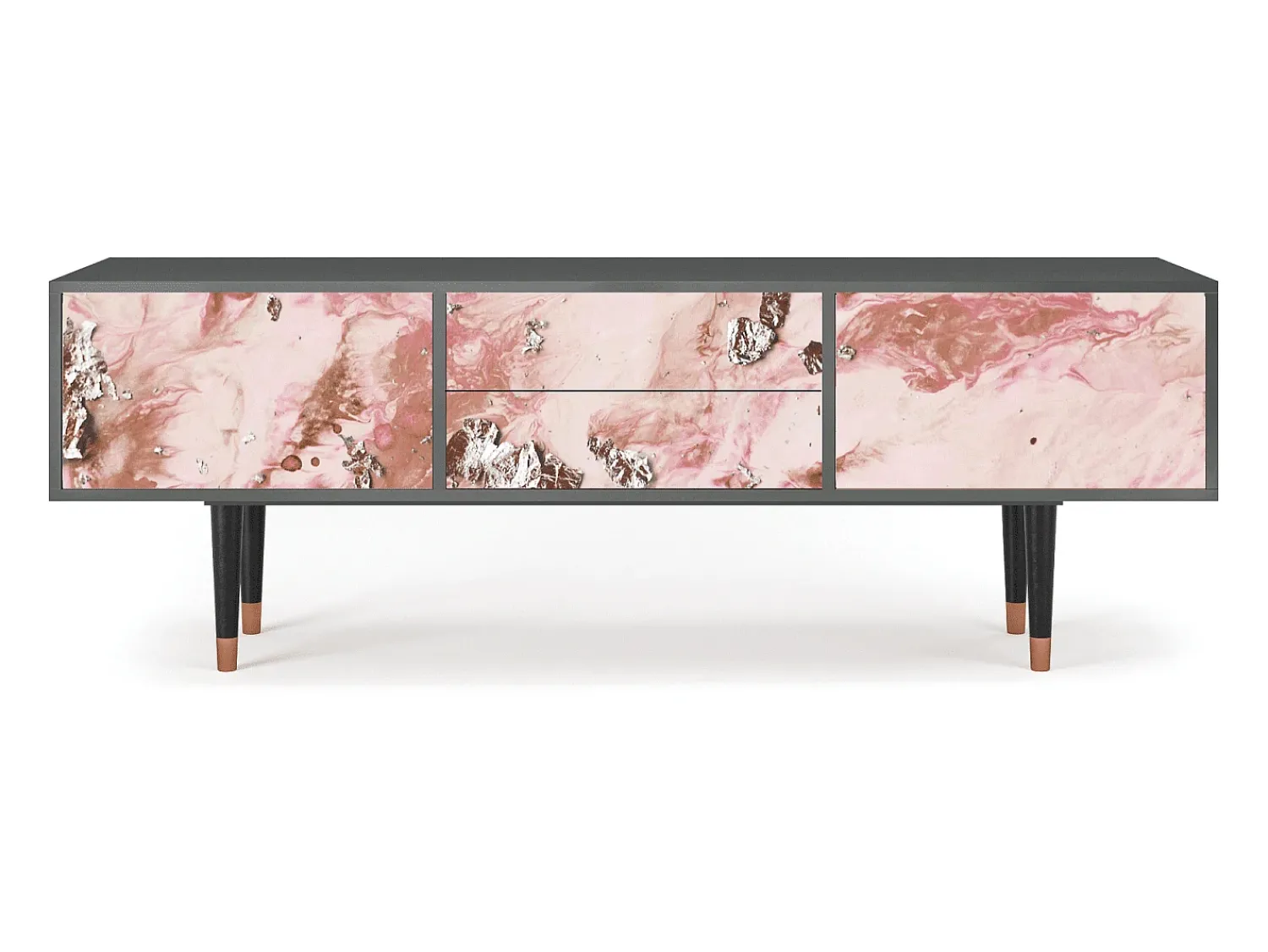 Online Mueble de TV - 170х59х48 cm - T4 - Cotton Candy, Antracite Cinza antracite