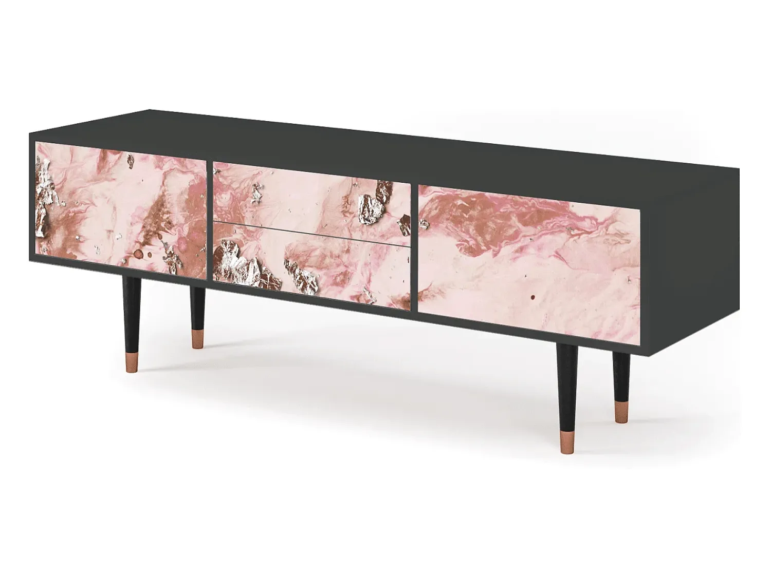 Online Mueble de TV - 170х59х48 cm - T4 - Cotton Candy, Antracite Cinza antracite