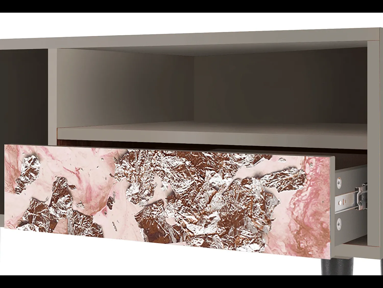 Outlet Mueble de TV - 115х59х48 cm - T3 - Cotton Candy, Areia Bege