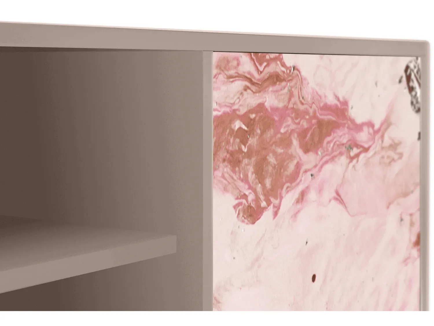 Móvel De Tv| Mueble de TV - 170х69х48 cm - T2 - Cotton Candy, Latte Bege