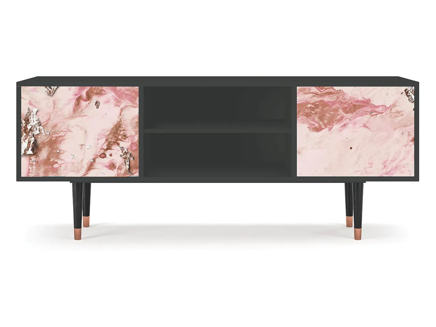 Online Mueble de TV - 170х69х48 cm - T2 - Cotton Candy, Antracite Cinza antracite