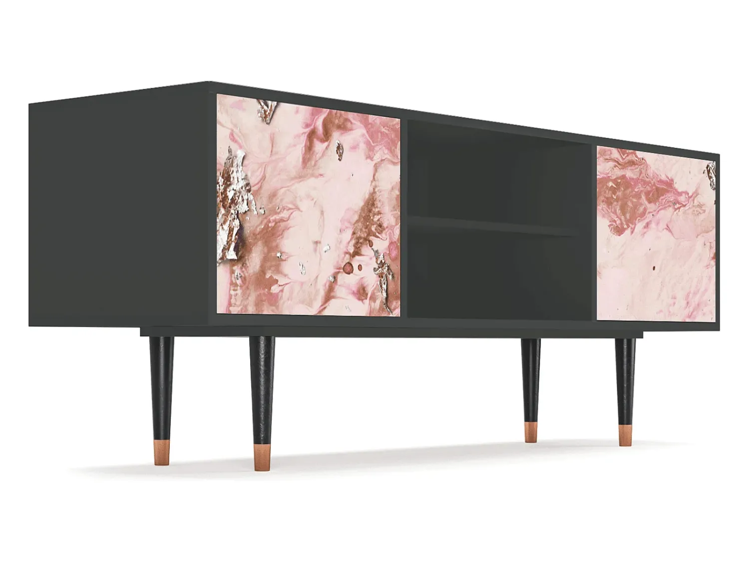 Online Mueble de TV - 170х69х48 cm - T2 - Cotton Candy, Antracite Cinza antracite