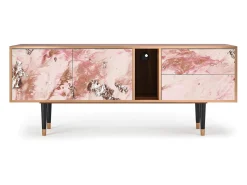 Móvel De Tv| Mueble de TV - 170х69х48 cm - T1 - Cotton Candy, Nogueira Castanho
