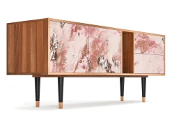 Móvel De Tv| Mueble de TV - 170х69х48 cm - T1 - Cotton Candy, Nogueira Castanho