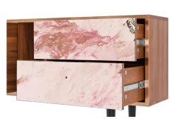 Móvel De Tv| Mueble de TV - 170х69х48 cm - T1 - Cotton Candy, Nogueira Castanho