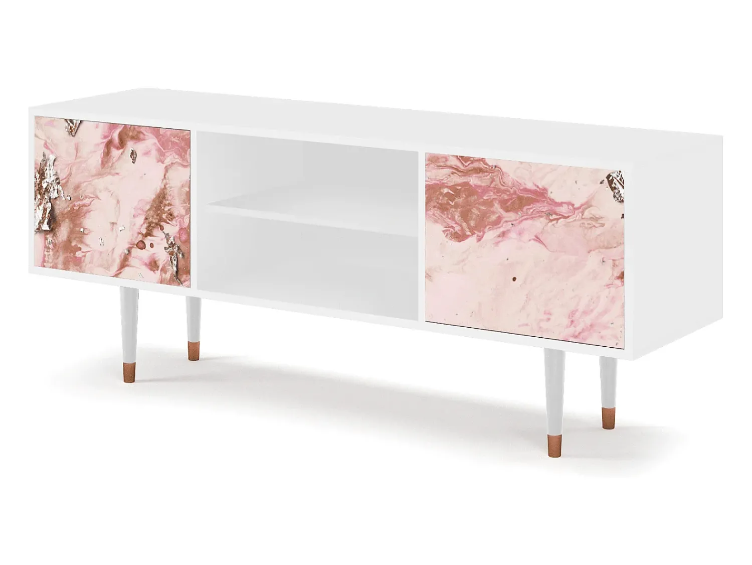 Móvel De Tv| Mueble de TV - 170х69х48 cm - T2 - Cotton Candy, Branco Bege