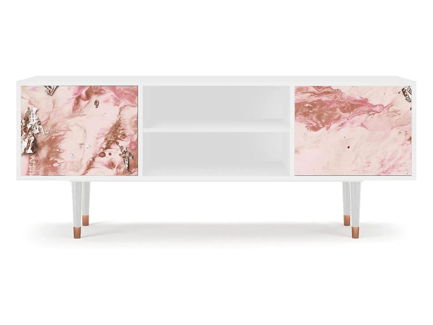 Móvel De Tv| Mueble de TV - 170х69х48 cm - T2 - Cotton Candy, Branco Bege