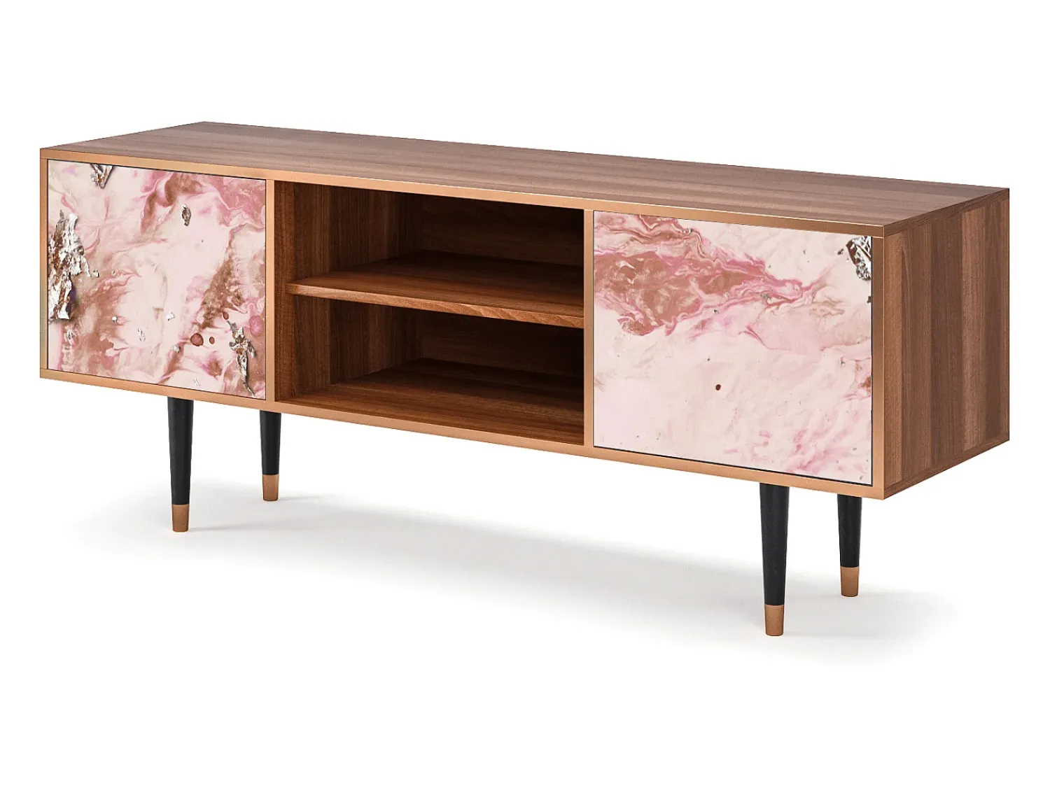 Móvel De Tv* Mueble de TV - 170х69х48 cm - T2 - Cotton Candy, Nogueira Castanho