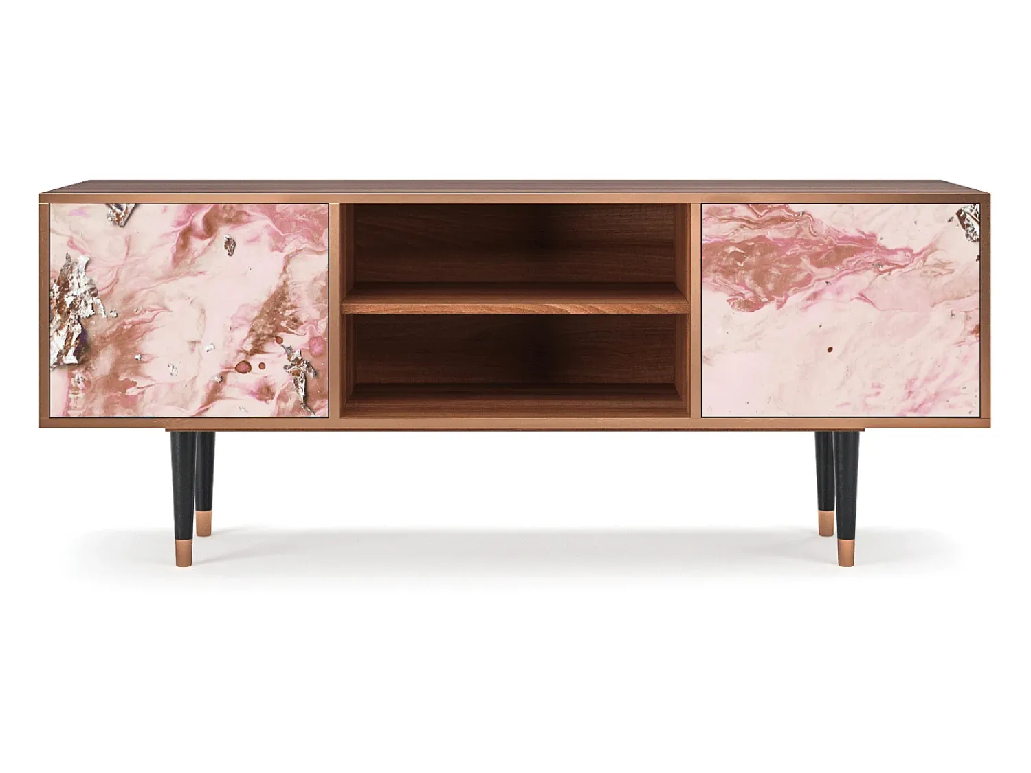 Móvel De Tv* Mueble de TV - 170х69х48 cm - T2 - Cotton Candy, Nogueira Castanho