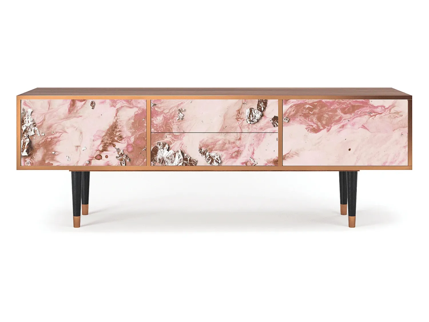 Hot Mueble de TV - 170х59х48 cm - T4 - Cotton Candy, Nogueira Castanho