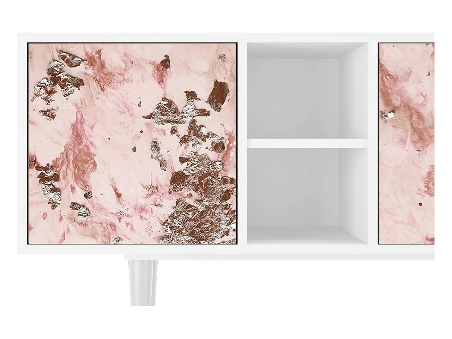 Mueble de TV - 150х69х41 cm - T5 - Cotton Candy, Branco^ Móvel De Tv