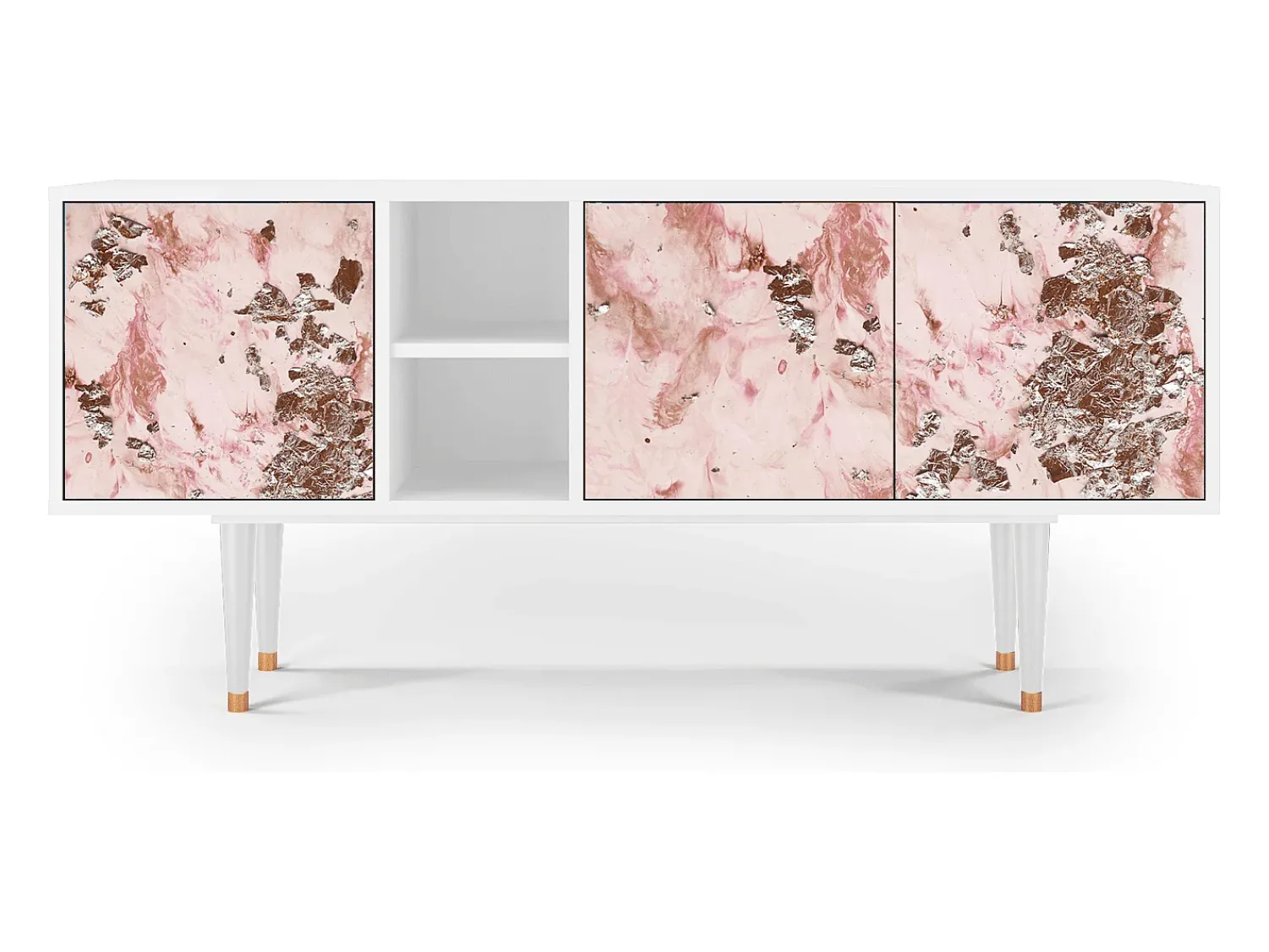 Mueble de TV - 150х69х41 cm - T5 - Cotton Candy, Branco^ Móvel De Tv