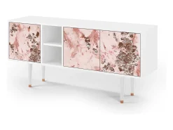 Mueble de TV - 150х69х41 cm - T5 - Cotton Candy, Branco^ Móvel De Tv