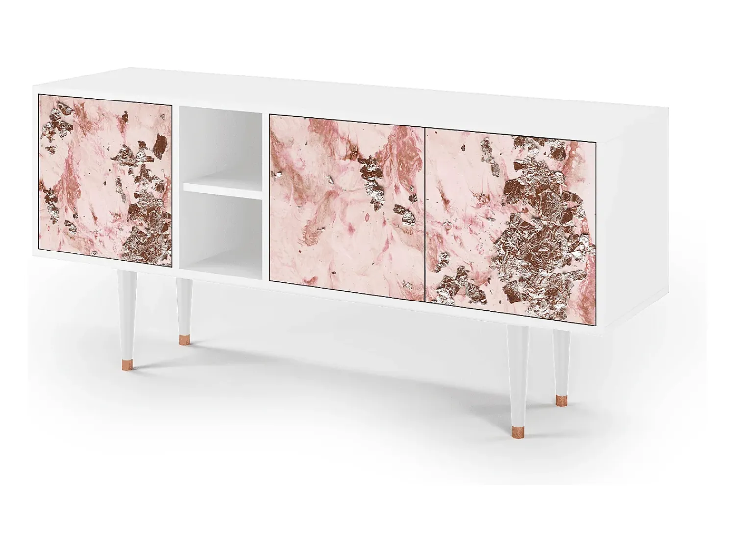 Mueble de TV - 150х69х41 cm - T5 - Cotton Candy, Branco^ Móvel De Tv