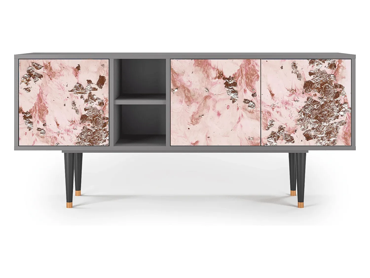 Mueble de TV - 150х69х41 cm - T5 - Cotton Candy, Cinza^ Móvel De Tv