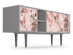 Mueble de TV - 150х69х41 cm - T5 - Cotton Candy, Cinza^ Móvel De Tv