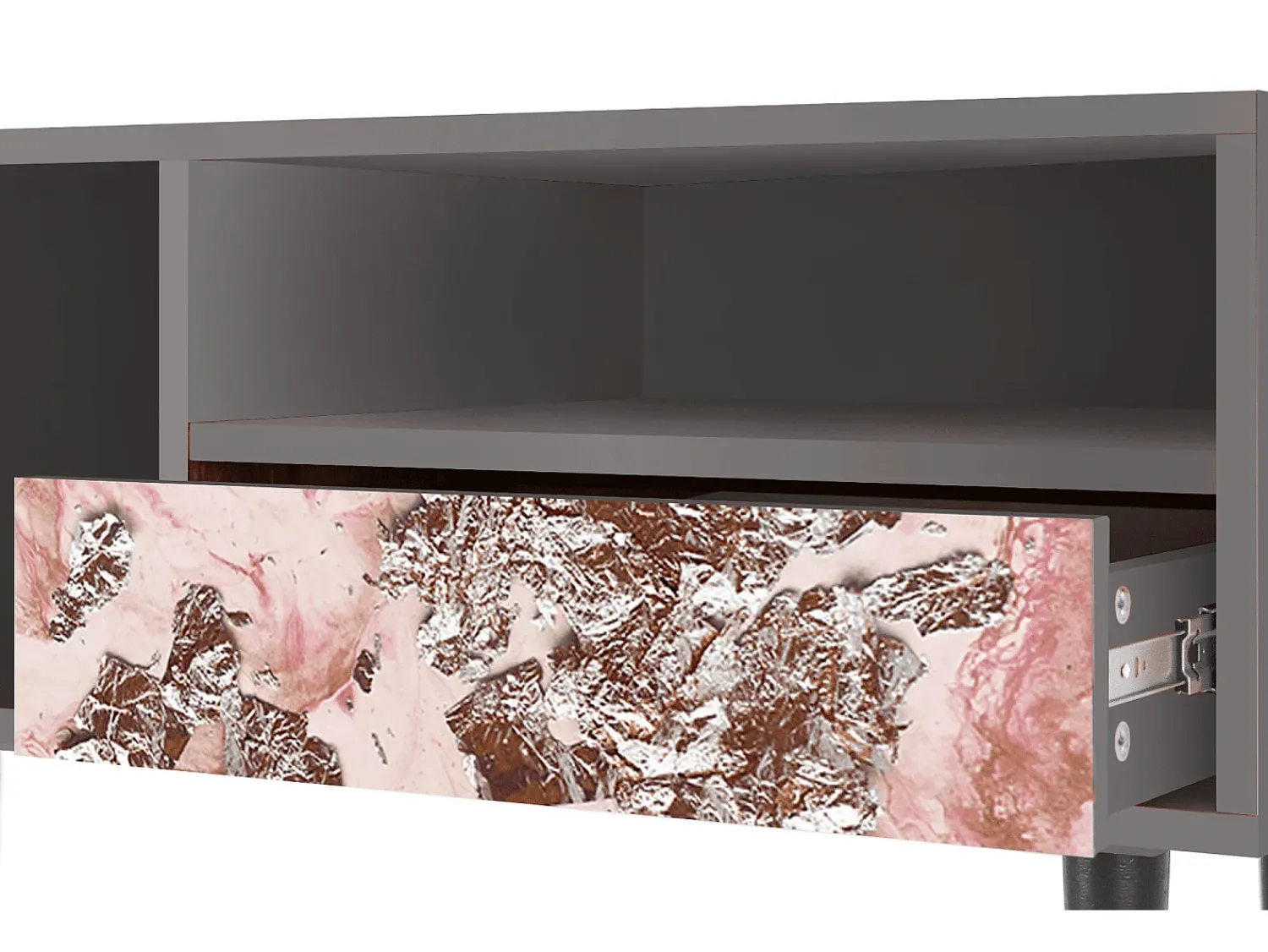 Mueble de TV - 115х59х48 cm - T3 - Cotton Candy, Cinza^ Móvel De Tv