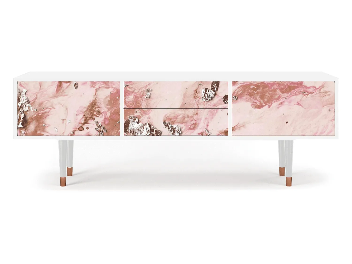 New Mueble de TV - 170х59х48 cm - T4 - Cotton Candy, Branco Bege
