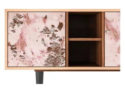 Móvel De Tv* Mueble de TV - 150х69х41 cm - T5 - Cotton Candy, Nogueira Castanho