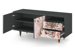 Móvel De Tv* Mueble de TV - 125х56х41 cm - T7 - Cotton Candy, Antracite Cinza antracite