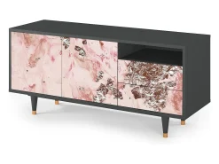 Móvel De Tv* Mueble de TV - 125х56х41 cm - T7 - Cotton Candy, Antracite Cinza antracite