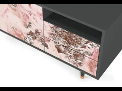 Móvel De Tv* Mueble de TV - 125х56х41 cm - T7 - Cotton Candy, Antracite Cinza antracite