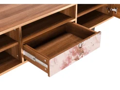 Móvel De Tv| Mueble de TV - 170х59х41 cm - T6 - Cotton Candy, Nogueira Castanho