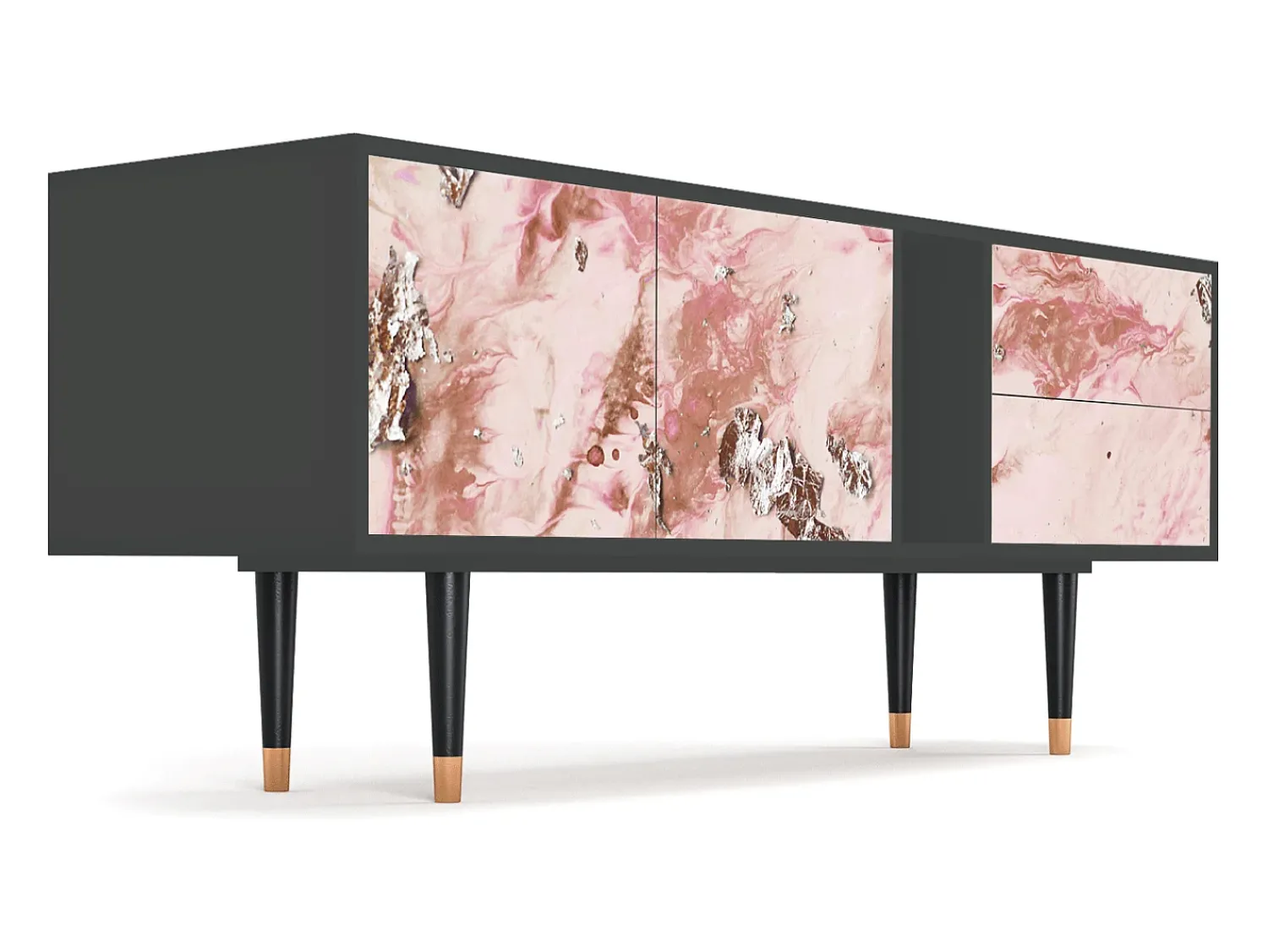 Móvel De Tv* Mueble de TV - 170х69х48 cm - T1 - Cotton Candy, Antracite Cinza antracite