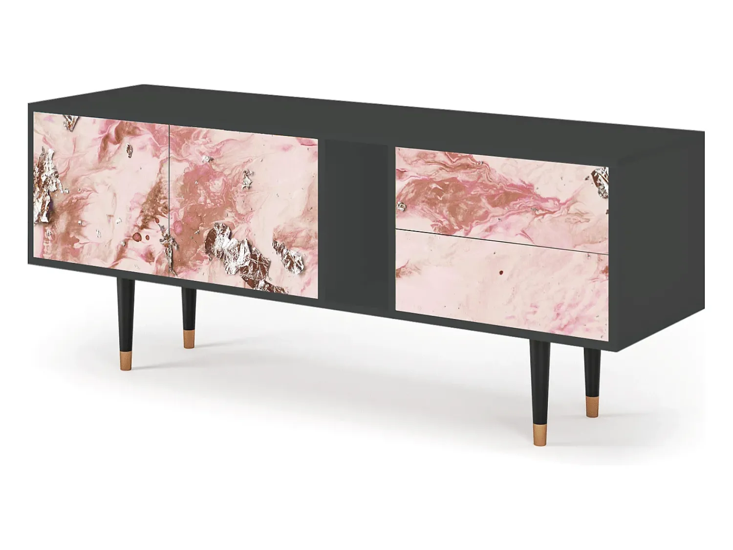 Móvel De Tv* Mueble de TV - 170х69х48 cm - T1 - Cotton Candy, Antracite Cinza antracite