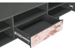 Móvel De Tv| Mueble de TV - 170х59х41 cm - T6 - Cotton Candy, Antracite Cinza antracite