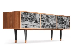 Móvel De Tv* Mueble de TV - 170х59х48 cm - T4 - Country Village, Nogueira Castanho
