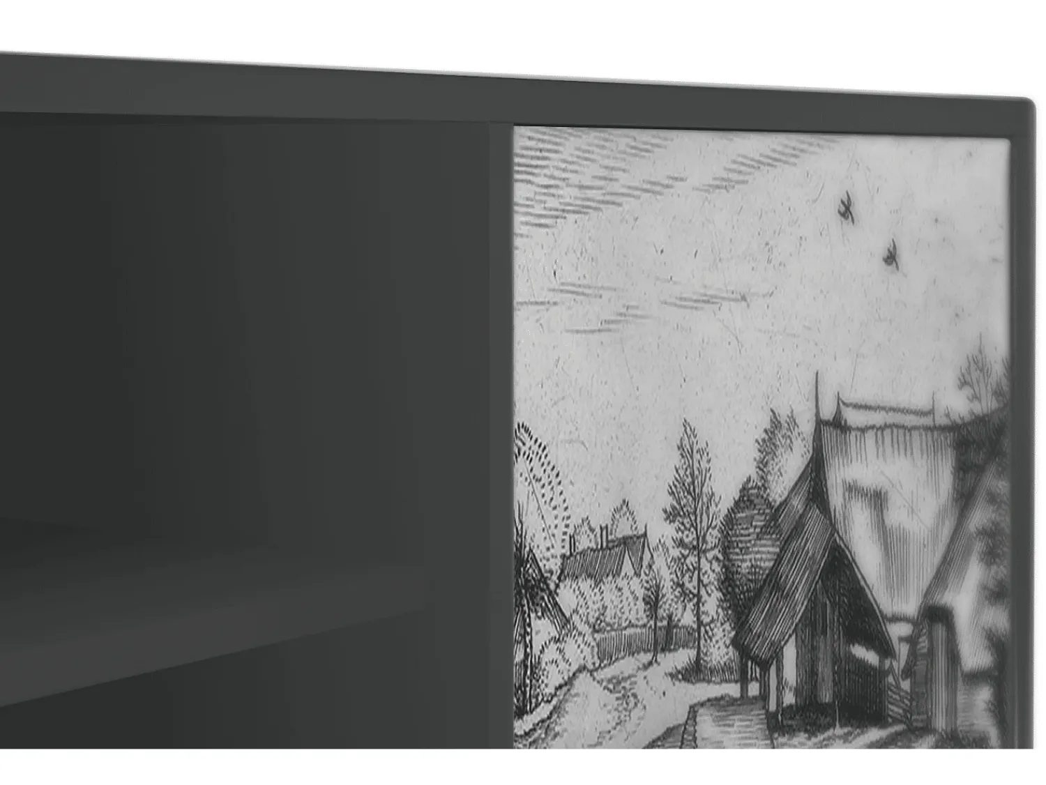 Outlet Mueble de TV - 170х69х48 cm - T2 - Country Village, Antracite Cinza antracite