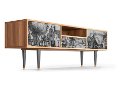 Sale Mueble de TV - 170х59х41 cm - T6 - Country Village, Nogueira Castanho